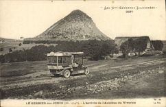 VINTAGE POSTCARD Automobile Gerbier of the Snap rings the arrival of the bus of Vivarais