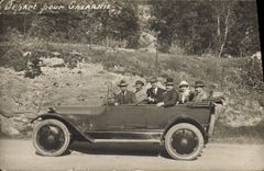 VINTAGE POSTCARD Automobile Departure for Gavarnie