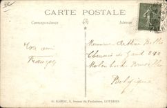 VINTAGE POSTCARD Automobile Departure for Gavarnie