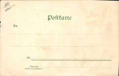 VINTAGE POSTCARD Illustrator Gruss aus Leipzig