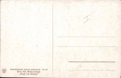 VINTAGE POSTCARD Illustrator teacher Alb Muller Lingke Rast im Walde