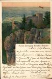 VINTAGE POSTCARD Illustrator Altes Schloss Baden Baden
