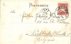 El ilustrador de la POSTAL de la VENDIMIA dejó el conejo de Augsburg del aus de Gruss del Thor de Rothen del beim