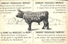 VINTAGE POSTCARD Japanese Japan Woman Folklore Musculosine Byla Cow Ox