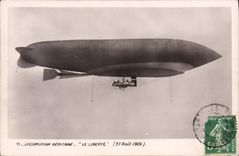 CPA Aviation Zeppelin Dirigeable Le Liberte 27 aout 1909