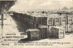 VINTAGE POSTCARD Aviation with the Army maneuvers of the Western south gasoline Provision of the escadrilles of the blue aprti