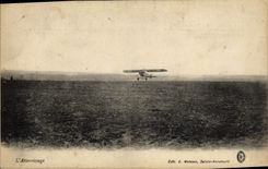 VINTAGE POSTCARD Atterissage Aviation