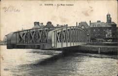 VINTAGE POSTCARD Dieppe the revolving bridge