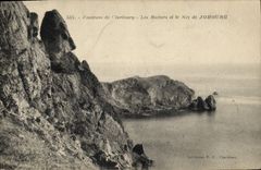 VINTAGE POSTCARD Surroundings of Cherbourg rocks and nose of Jobourg