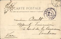 VINTAGE POSTCARD In Arab country a gourbi