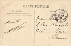 Escalera de Túnez Bardo de la POSTAL de la VENDIMIA de los leones