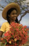 CPM Martinique L Enfant Aux fleurs
