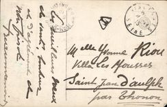 VINTAGE POSTCARD Happy New Year Woman Toboggan