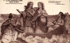 CPA Saintes Maries de la Mer Arrivee des Saintes Maries en Provence 