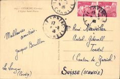 VINTAGE POSTCARD Uzerche the church Saint Pierre