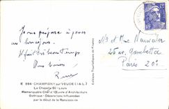 VINTAGE POSTCARD Champigny on Veude the vault St louis