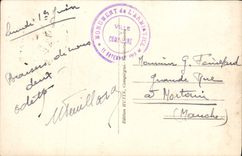 POSTAL de la VENDIMIA la encrucijada del taladro del armisticio de Compiegne