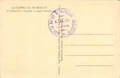 El sitio de Córcega Ajacio de la POSTAL de la VENDIMIA o era Napoleon nato 1r
