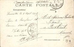 VINTAGE POSTCARD Park of Versailles the basin of Neptune