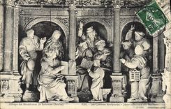 CPA Abbaye des Benedictins de Solesmes Jesus au milieu des docteurs