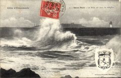 CPA Saint Malo Le Mole un jour de tempete