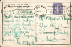 VINTAGE POSTCARD Vichy In front of the casino