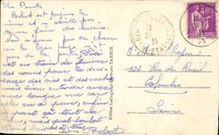 VINTAGE POSTCARD Tarbes Foch Monument and Larrey district