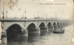 CPA Bordeaux le pont de pierre