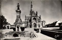 MODERN CARD Sainte Anne d' Auray the fountain and the basilica