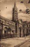 CPA Toulouse Clocher de la basilique Saint Sernin et porte Megeville