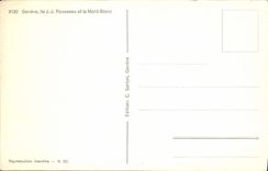 VINTAGE POSTCARD Geneva Island J J Rousseau And Mont Blanc