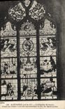 VINTAGE POSTCARD Guerande Collegial St Aubin Stained glass of the chorus on the right representing the life of Julien Saint