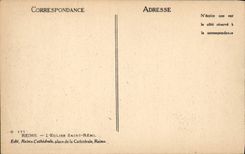 POSTAL Reims de la VENDIMIA el Saint Remi de la iglesia