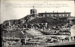 VINTAGE POSTCARD Auvergne Pitloresque Summit Of Puy De Dome ruins of the Mercury temple
