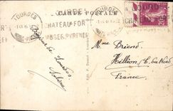 POSTAL de la VENDIMIA el puente del horno y las puertas pesadas de la Virgen la cueva