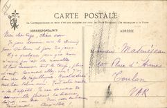 VINTAGE POSTCARD Bateau Exercises has edge of a Marins ship