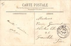 VINTAGE POSTCARD Boat the washing of the Bourgain bridge