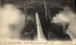 VINTAGE POSTCARD Boat Scenes of edge Heavy swell on before armor