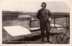 CPA Avion Aviation Leon Delagrange sur son monoplan bleriot 
