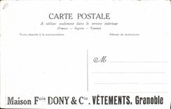 VINTAGE POSTCARD Avion Latham Aviation on Antoinette airplane in a turn has Nice Maison Dony Grenoble