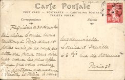 VINTAGE POSTCARD Avion Aviation First travels by airplane Aviateur Farman goes to the camp Trawl-nets has Rheims