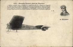 CPA Avion Aviation Monoplan Nieuport pilote par Weymann 