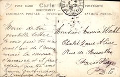 VINTAGE POSTCARD Plane Aviation Great week of aviation of the Champagne August 1909 Close Standard Paulhan Airplane Driving Gnome