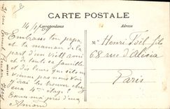 VINTAGE POSTCARD Plane Aviation Delgrange Airplane in full flight Seen from directly with the lower part of the apparatus