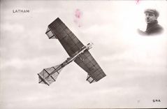 VINTAGE POSTCARD Plane Latham Aviation
