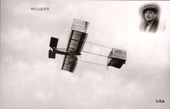 VINTAGE POSTCARD Plane Rougier Aviation