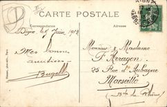 VINTAGE POSTCARD Avion Aviation Goupy Biplane controls by Vergnieault