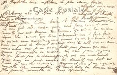 VINTAGE POSTCARD Plane Aviation French Army in operations military Biplane leaving in recognition