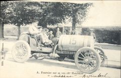 CPA Automobile A Fournier sur sa 125 chevaux Hotchkiss