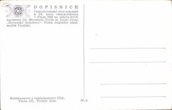 VINTAGE POSTCARD Illustrator Dopisnice Praha Prague 1932 Tchequie Rider